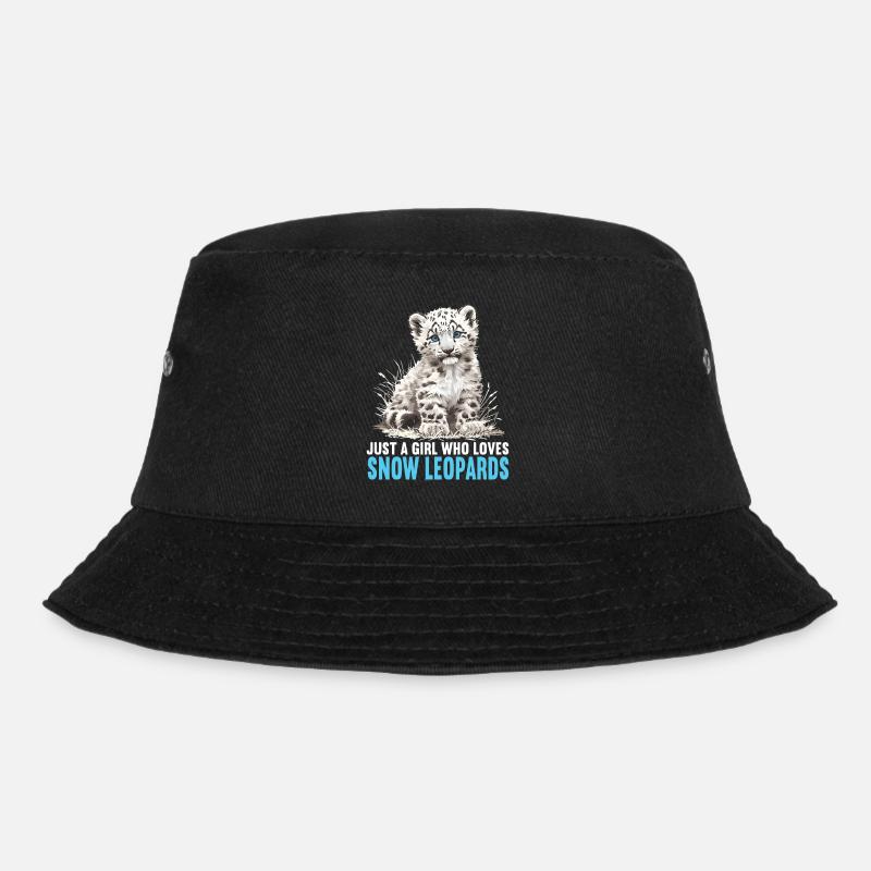 Snow Leopard Schneeleoparden Schneeleopard - Bucket Hat - Schwarz