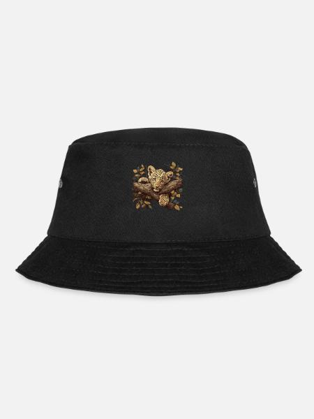 Leoparden Leopard - Bucket Hat - Schwarz