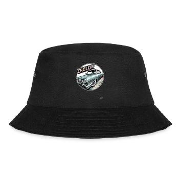 Cholow Klassiker: Oldtimer Lowrider-Auto - Bucket Hat - Schwarz - Vorne - Lela (165cm)
