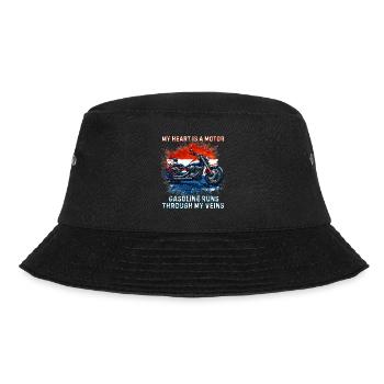 Niederländische Farben Motorrad Fans Merchandise - - Bucket Hat - Schwarz - Vorne - Lela (165cm)