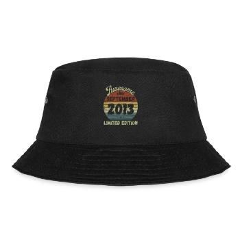 Awesome since September 2013 - Geburtstag - Bucket Hat - Schwarz - Vorne - Lela (165cm)