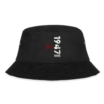 77th Birthday Original July 1947 Born 1947 - Bucket Hat - black - Front - Lela (165cm)