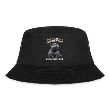 Britisch Kurzhaar STOLZE BESITZERIN EINER BRITISCH - Bucket Hat - Schwarz - Vorne - Lela (165cm)