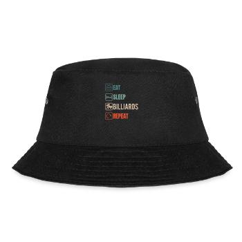 Pool Billard Billardtisch lustige Sprüche Snooker - Bucket Hat - Schwarz - Vorne - Lela (165cm)