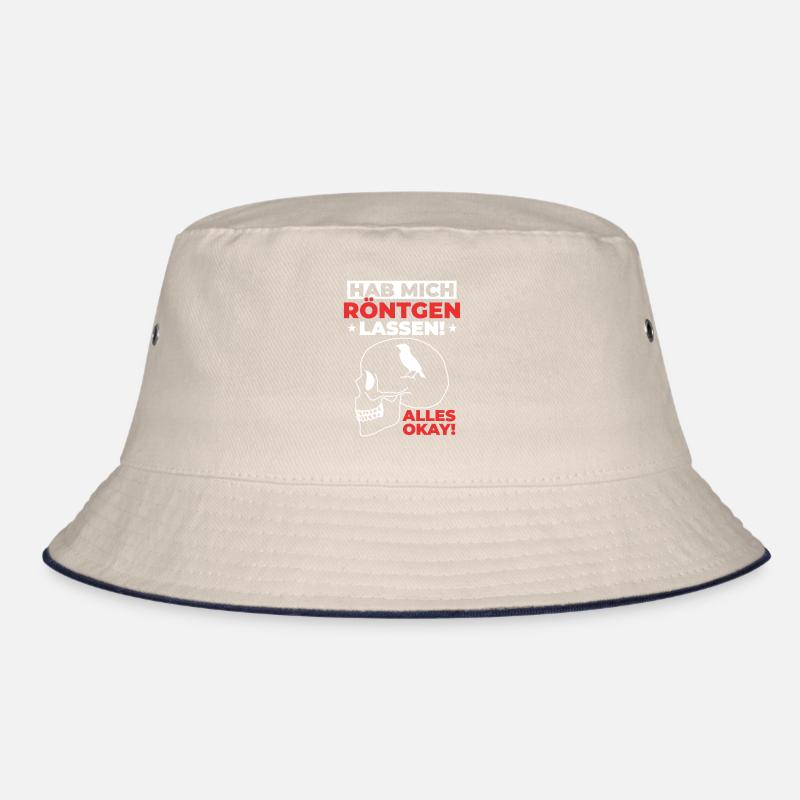 Röntgen Schwarzer Humor und makaberer Stil Bucket Hat