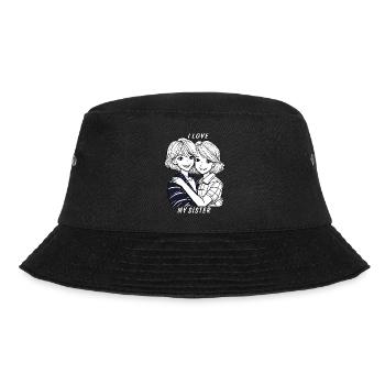SISTERS I LOVE MY SISTER - Bucket Hat - black - Front - Lela (165cm)