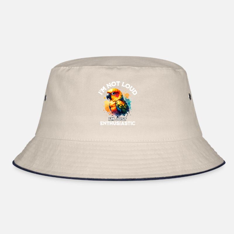 Sun Parakeet Saying Bucket Hat