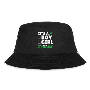 It's A Boy Girl New House - Bucket Hat - Schwarz - Vorne - Lela (165cm)