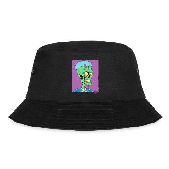 Green Zombie Punk Skull Manager - Bucket Hat - black - Front - Lela (165cm)