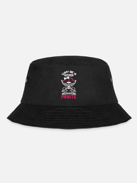 Piratenprinzessin Piratenschädel Kreuzknochen - Bucket Hat - Schwarz