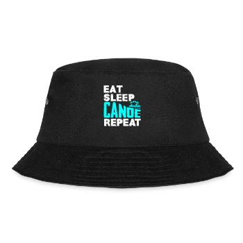 Essen Schlafen Kanu - Bucket Hat - Schwarz - Vorne - Lela (165cm)
