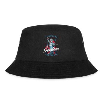 Feuerwerk Freiheit Juli Freiheitsstatue - Bucket Hat - Schwarz - Vorne - Lela (165cm)
