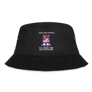 I Wish Was A Unicorn - Bucket Hat - black - Front - Lela (165cm)