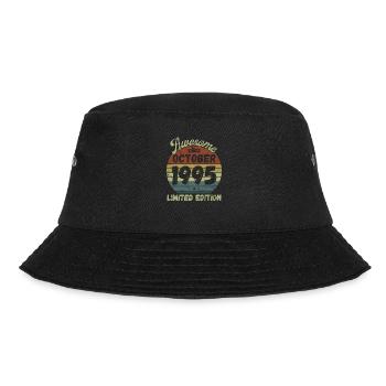 Awesome since October 1995 - Geburtstag - Bucket Hat - Schwarz - Vorne - Lela (165cm)