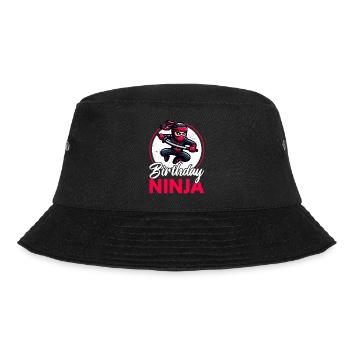 Birthday Ninja Birthday Party Theme Bday Ninja - Bucket Hat - black - Front - Lela (165cm)