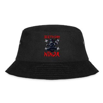 Birthday Ninja Birthday Party Theme Bday Ninja - Bucket Hat - black - Front - Lela (165cm)