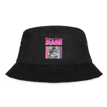 MAINE COON MAMA MAINE COON CAT MOM MAINE COON - Bucket Hat - Schwarz - Vorne - Lela (165cm)