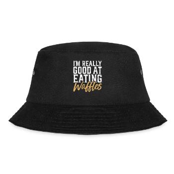 Waffle Lover Gifts - Bucket Hat - black - Front - Lela (165cm)