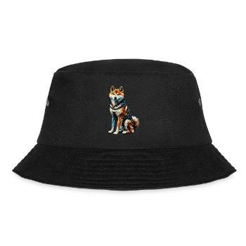 Polygon Art Japanese Shiba Inu - Bucket Hat - black - Front - Lela (165cm)