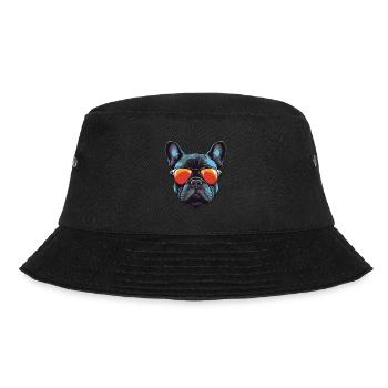 French Bulldog Dog Head - Bucket Hat - black - Front - Lela (165cm)