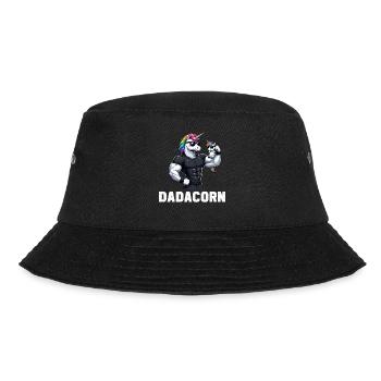 Dadacorn Unicorn Dad Dad Father's Day Daughter - Bucket Hat - black - Front - Lela (165cm)