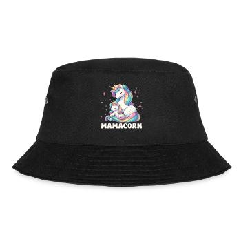 Mamacorn Einhornkostüm Lustige Mutter Mama - Bucket Hat - Schwarz - Vorne - Lela (165cm)