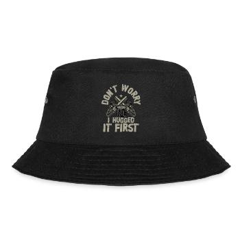 Don't Worry I Hugged It First Logging Lumberjack L - Bucket Hat - black - Front - Lela (165cm)