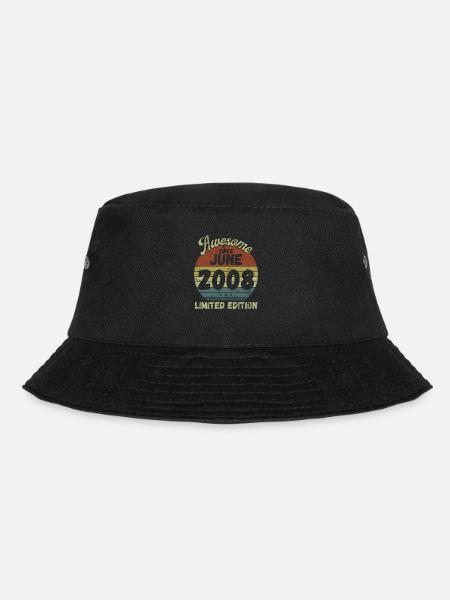 Awesome since June 2008 - Geburtstag - Bucket Hat - Schwarz
