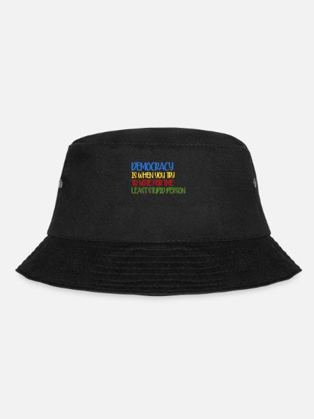Elections Democracy Democratic - Bucket Hat - Schwarz