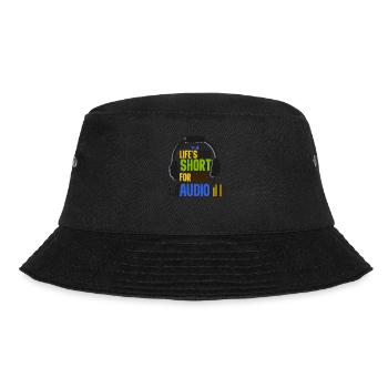 Das Leben ist zu kurz für schlechten Ton - Bucket Hat - Schwarz - Vorne - Lela (165cm)
