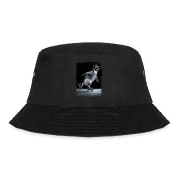 Pinguin Eiskunstlauf Geschenk - Bucket Hat - Schwarz - Vorne - Lela (165cm)