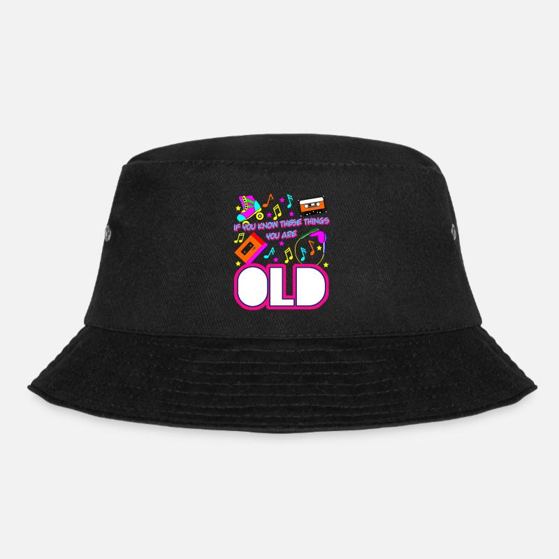 1980 Retro 80s Joke - Bucket Hat - black