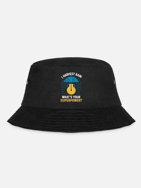 Rainwater tank - collecting rainwater - Bucket Hat - black