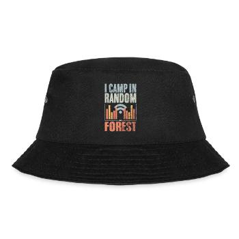 Retro I Camp In Random Forest Data Science A Data - Bucket Hat - black - Front - Lela (165cm)