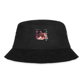 Manga Addicted - Kawaii Anime Girl Fashion Punk - Bucket Hat - Schwarz - Vorne - Lela (165cm)