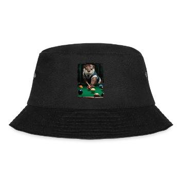 Otter spielt Billard Geschenk - Bucket Hat - Schwarz - Vorne - Lela (165cm)