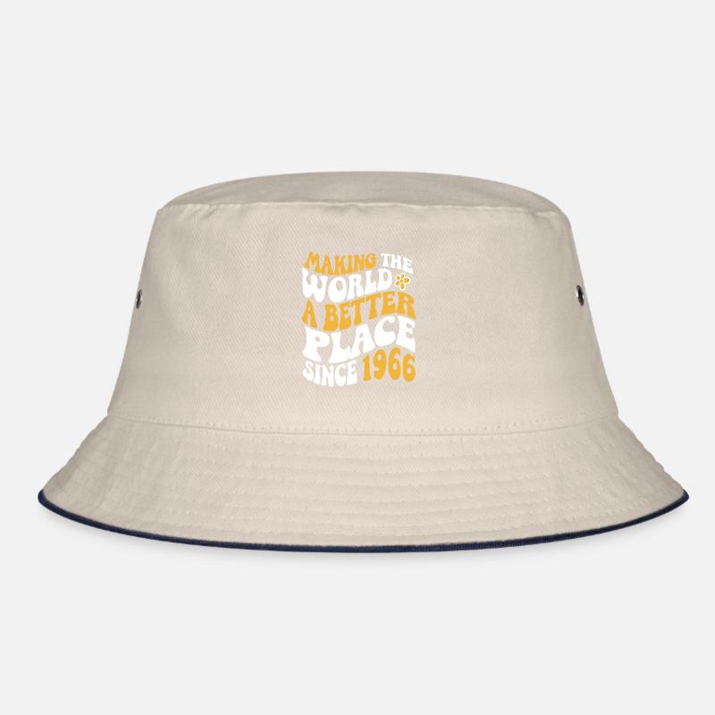 1966 Geburtstag Vintage Hippie Groovy Bucket Hat