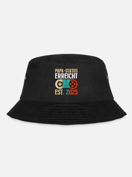 PAPA STATUS ERREICHT EST. 2025 Spielerpapa Werdend - Bucket Hat - Schwarz
