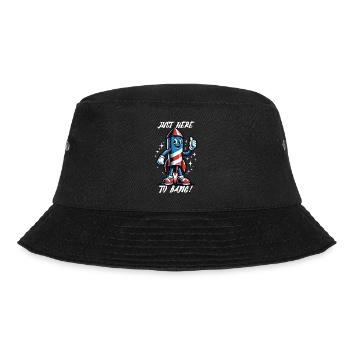 Hier Zu Knallen Amerikanische Flagge - Bucket Hat - Schwarz - Vorne - Lela (165cm)
