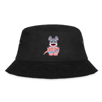 Mouse Easter Easter Egg - Bucket Hat - black - Front - Lela (165cm)
