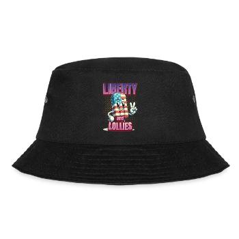 Liberty And Lollies 4th Of July Memorial Day - Bucket Hat - black - Front - Lela (165cm)
