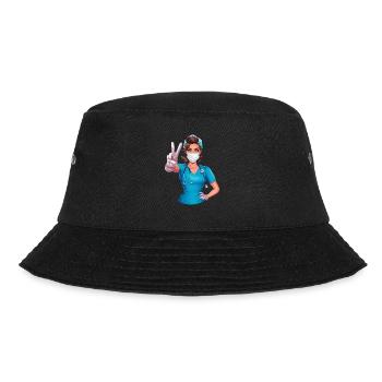 Lustige Krankenschwester mit Humor - Bucket Hat - Schwarz - Vorne - Lela (165cm)