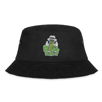 Cucumber Joke Dill With It Funny Design - Bucket Hat - black - Front - Lela (165cm)