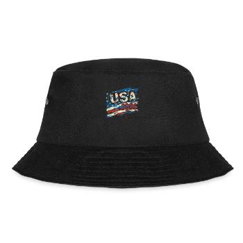 United States 2024 Election American Flag Graffiti - Bucket Hat - black - Front - Lela (165cm)