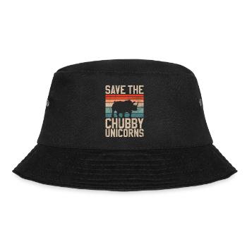 Speichern Sie Die Molligen Einhörner Fat Rino - Bucket Hat - Schwarz - Vorne - Lela (165cm)