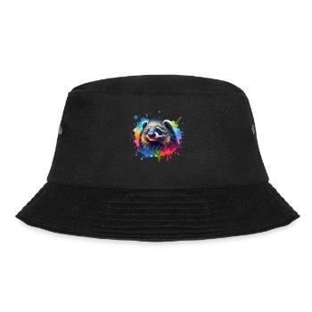 raccoon bear - Bucket Hat - black - Front - Lela (165cm)
