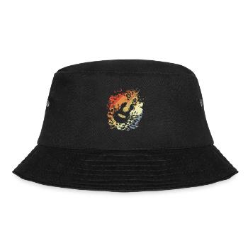 Ukulele Comic Look - Bucket Hat - Schwarz - Vorne - Lela (165cm)