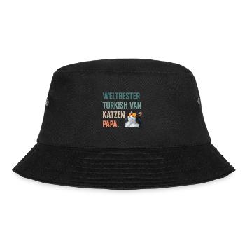 Katzenpapa WELTBESTER TURKISH VAN KATZEN PAPA - Bucket Hat - Schwarz - Vorne - Lela (165cm)