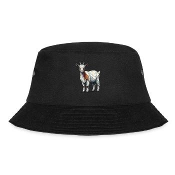 Geometrische Kunst Ziegen Bauernhof Tier Ziege Liebhaber - Bucket Hat - Schwarz - Vorne - Lela (165cm)