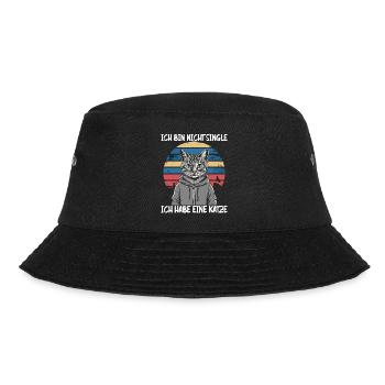 I'm not single I have a cat - Bucket Hat - black - Front - Lela (165cm)
